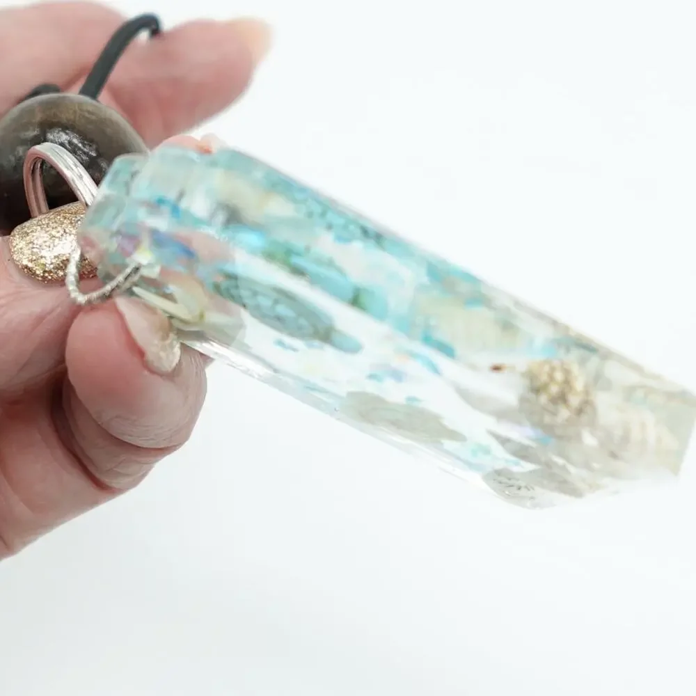 Tropical theme resin beach Keychain Pool Key turtles, shells & starfish
